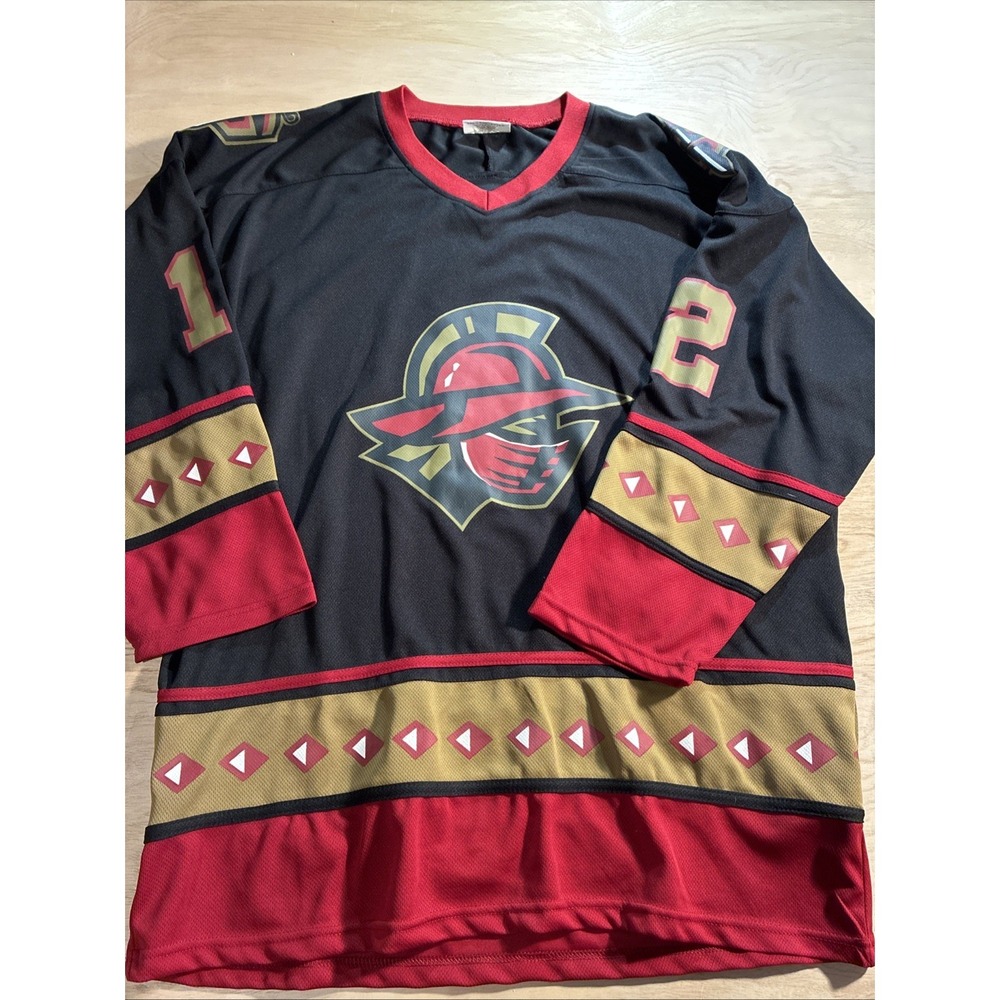 2012 Atlanta‎ Gladiators Hockey Jersey XXL Black Kroger Sponsor Promotions Mens